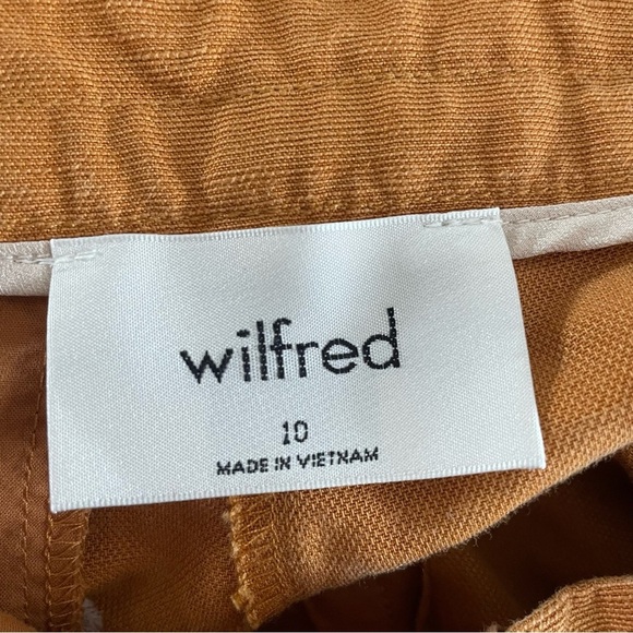 Wilfred Allegra Burnt Orange Linen Shorts Size 10 - Picture 5 of 7